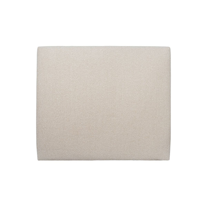 Testiera in tessuto bouclé beige chiaro liscio L135 cm