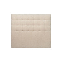 Testiera in tessuto bouclé beige chiaro imbottita L150 cm
