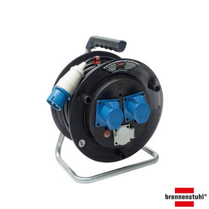 Prolunga Elettrica Brennenstuhl 25 Mt Avvolgicavo Professionale 3 Prese Industriali