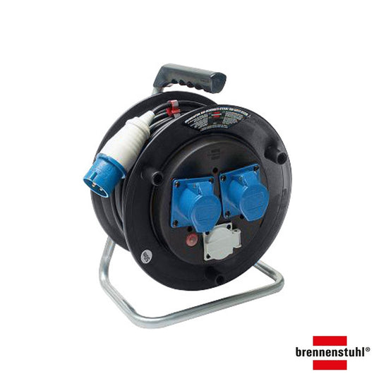 Prolunga Elettrica Brennenstuhl 25 Mt Avvolgicavo Professionale 3 Prese Industriali