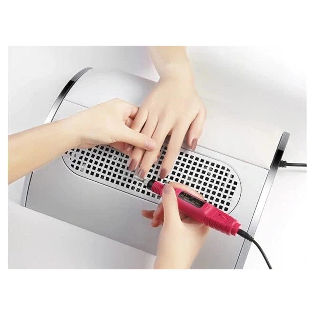 Trade Shop - Aspirapolvere Professionale Per Unghie 40 W Aspiratore Per Manicure Pedicure Bianco         
