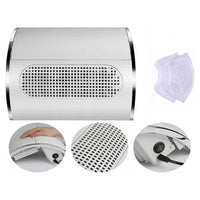 Trade Shop - Aspirapolvere Professionale Per Unghie 40 W Aspiratore Per Manicure Pedicure Bianco         