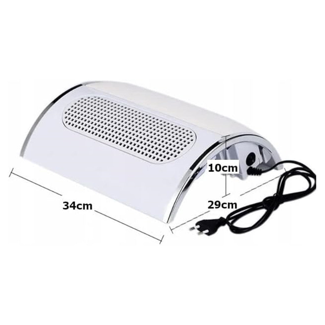 Trade Shop - Aspirapolvere Professionale Per Unghie 40 W Aspiratore Per Manicure Pedicure Bianco         