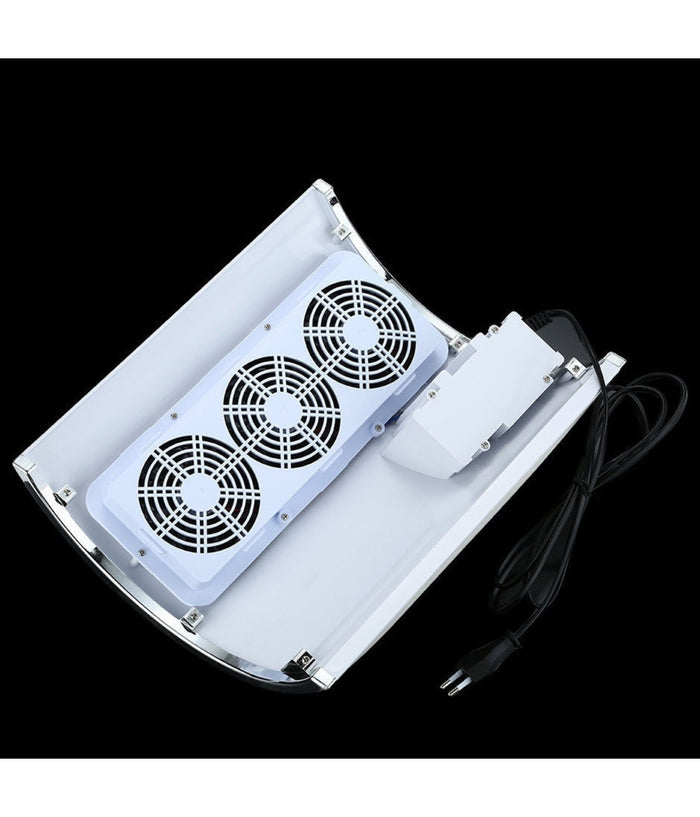 Aspiratore 3 Ventole Cromo Polvere Polveri Ricostruzione Unghie Nail Art Cuscino         