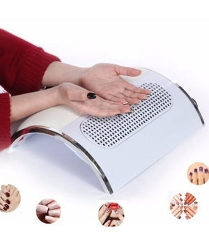 Aspiratore 3 Ventole Cromo Polvere Polveri Ricostruzione Unghie Nail Art Cuscino         