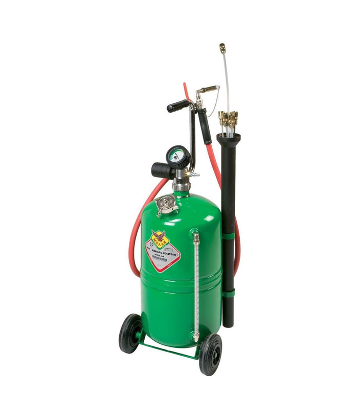 Aspiratore Carrellato Pneumatico Per Recupero Olio Esausto Da 24lt Raasm 43024         