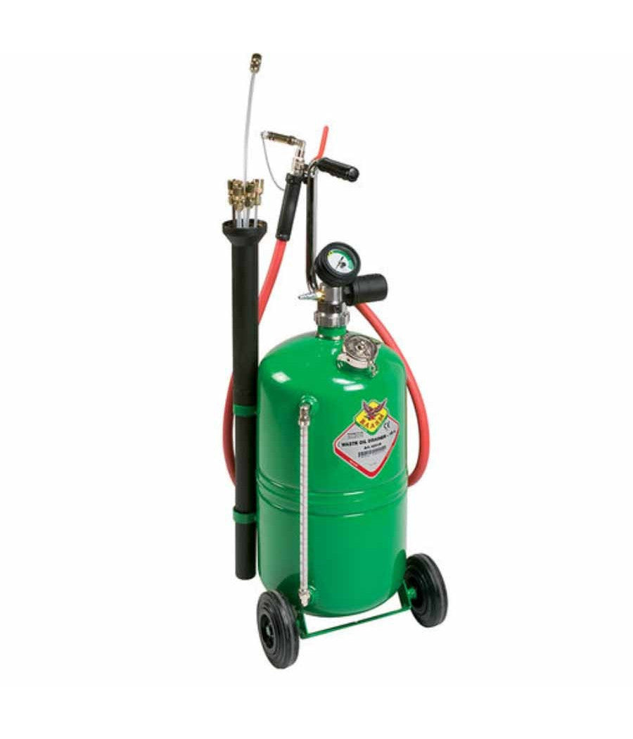 Aspiratore Carrellato Pneumatico Per Recupero Olio Esausto Da 24lt Raasm 43024         