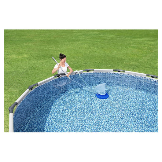 Trade Shop - Aspiratore Foglie Detriti Pulizia Per Piscina Aquasuction Con Ruote Spazzole 8 Getti 58657 -