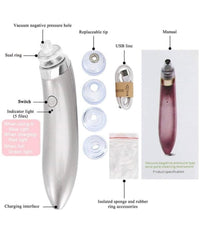 Aspiratore Rimuovere Punti Neri Ad Ultrasuoni Pulizia Viso Facciale Portatile         