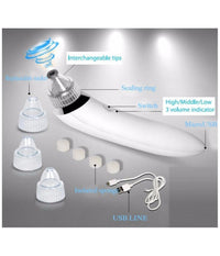 Aspiratore Rimuovere Punti Neri Ad Ultrasuoni Pulizia Viso Facciale Portatile         