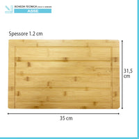 Asse di lavaggio in legno di bambù per lavatoio in resina da 45 cm