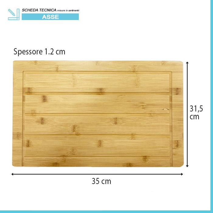 Asse di lavaggio in legno di bambù per lavatoio in resina da 45 cm