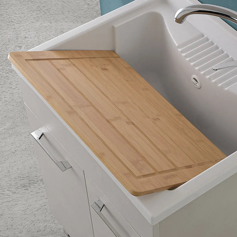 Asse di lavaggio per lavatoio in resina da 60 cm in legno di bambù