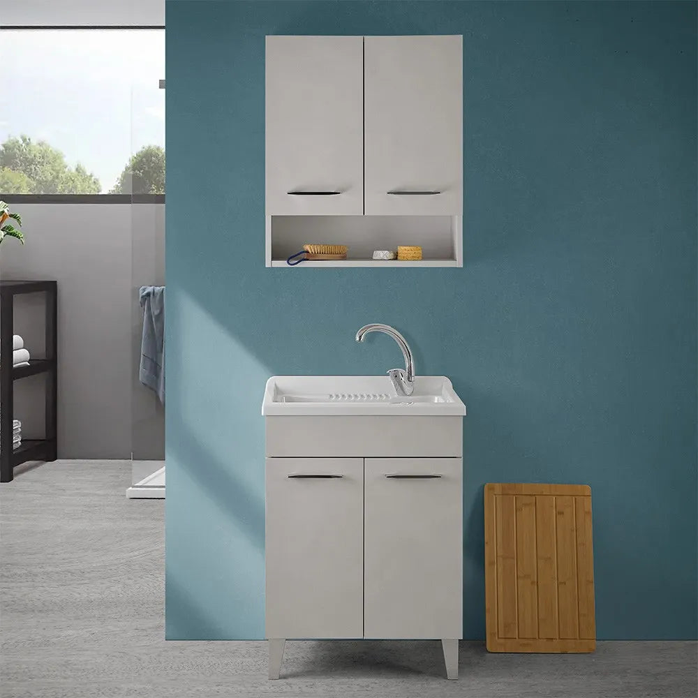 Asse di lavaggio per lavatoio in resina da 60 cm in legno di bambù