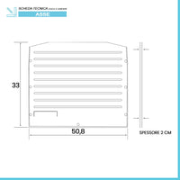 Asse lavapanni 32,5x51,8 cm in PVC per lavatoio in resina 60x50 cm