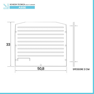 Asse lavapanni 32,5x51,8 cm in PVC per lavatoio in resina 60x50 cm