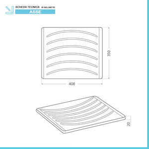 Asse lavapanni 41x35 cm in PVC per lavatoio in resina 50x50 cm