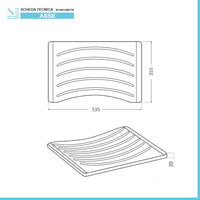 Asse lavapanni 53,5x35,5 cm per lavatoio in resina 60x60 e 60x50 cm