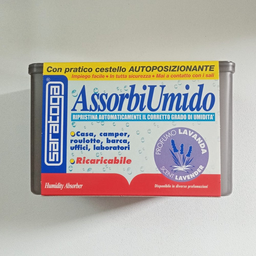 Assorbiumido in vaschetta fragranza lavanda con 1 ricarica da 450gr