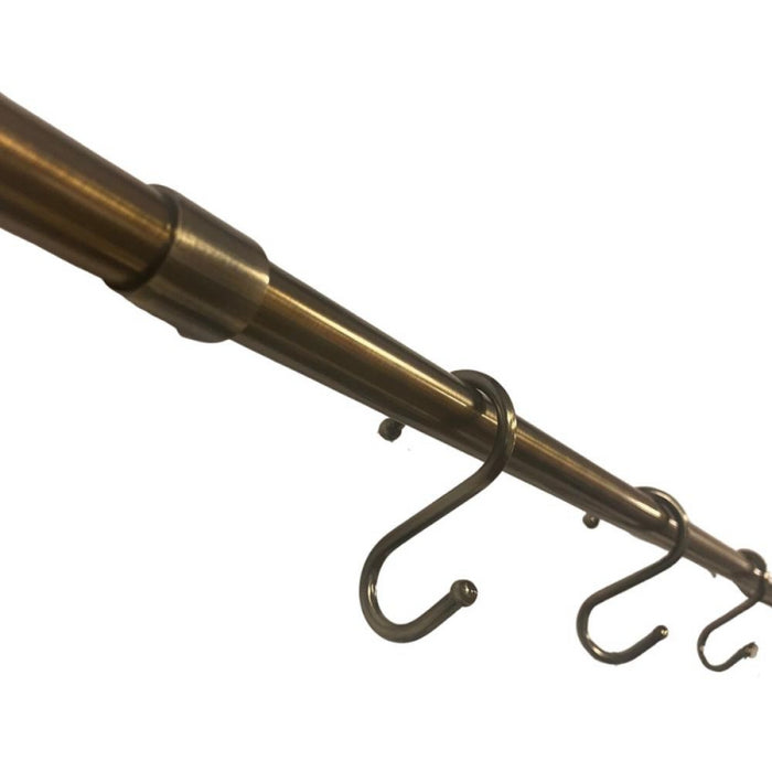 Asta appendi mestoli KITOTTONE90 4 ganci 90 cm ottone antico