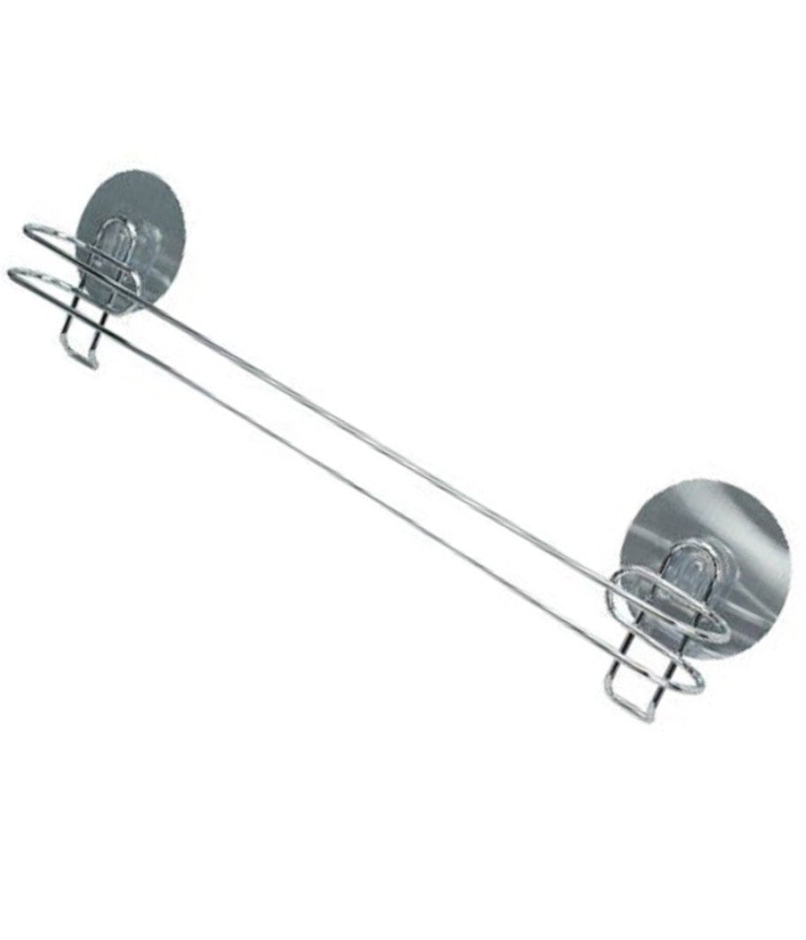 Asta Barra Porta Asciugamani 45 Cm Montaggio A Parete Bagno Con Biadesivo 79845         