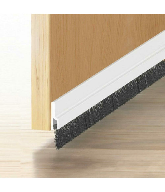 Asta Parafreddo Paraspifferi Per Porta Adesiva Con Spazzola 100 Cm Bianco         