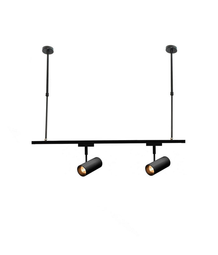 Asta Regolabile Per Faretti A Binario Elettrico Staffa A Soffitto 1 Mt T-100cm  Nero       