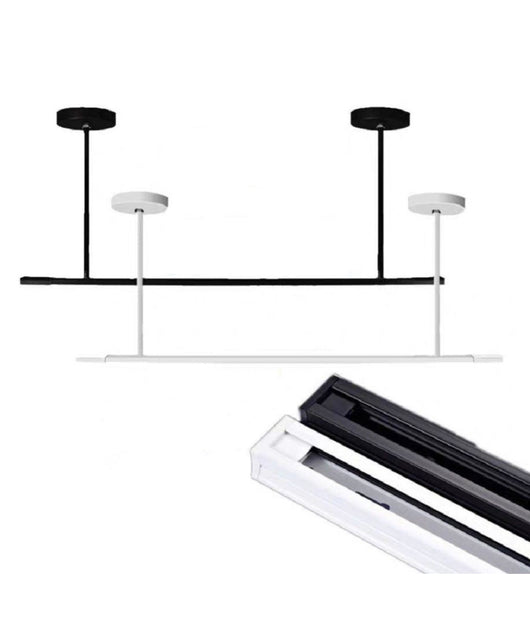 Asta Regolabile Per Faretti A Binario Elettrico Staffa A Soffitto 1 Mt T-100cm         