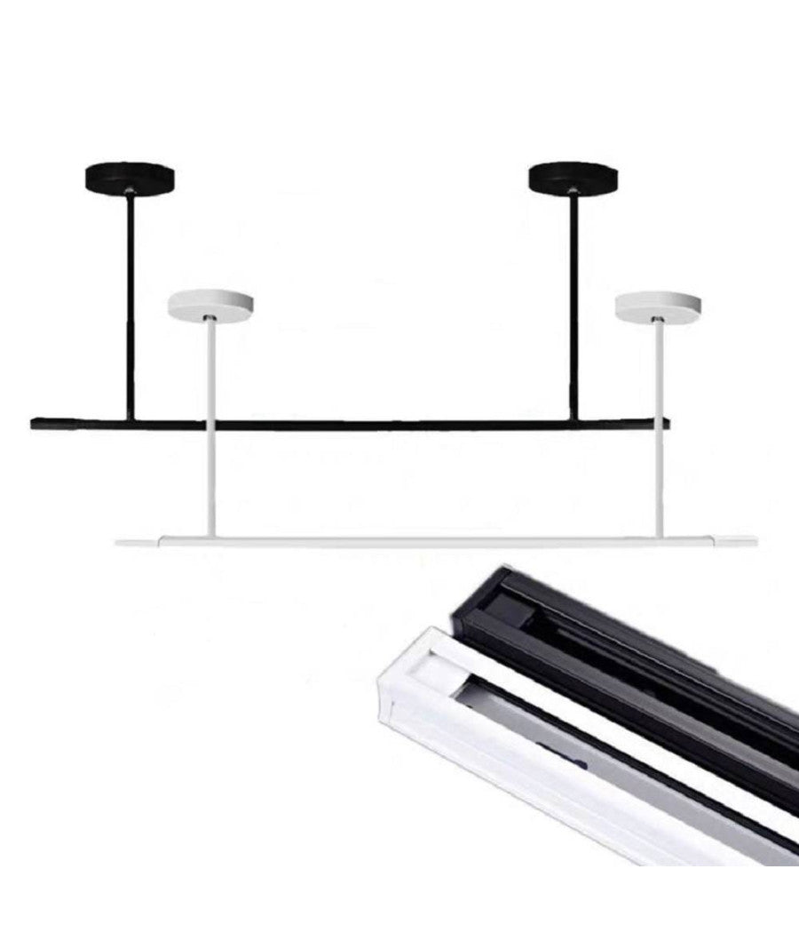 Asta Regolabile Per Faretti A Binario Elettrico Staffa Illuminazione 50cm T-50cm         