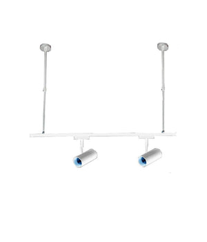 Asta Regolabile Per Faretti A Binario Elettrico Staffa Illuminazione 50cm T-50cm  Bianco       