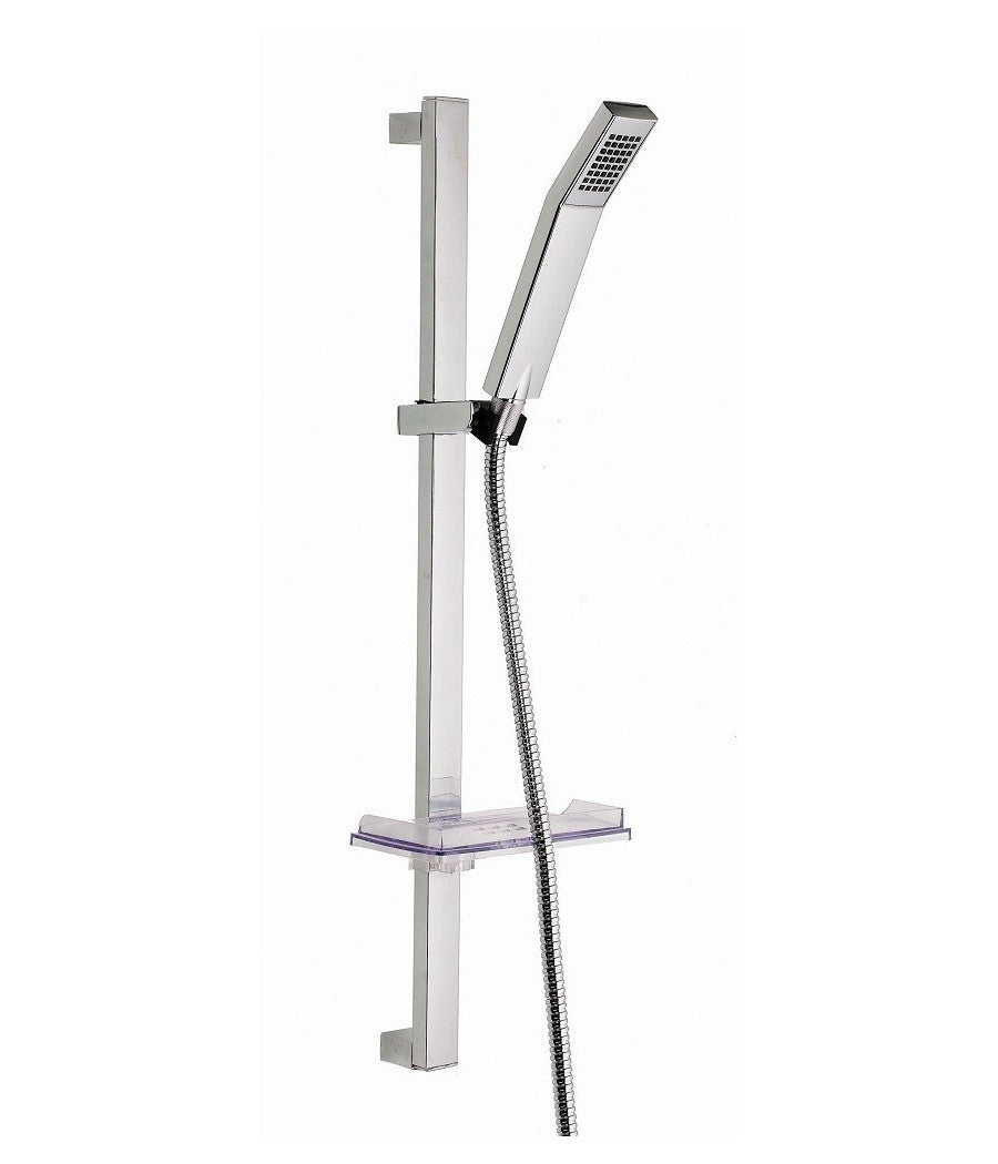 Asta Saliscendi Cromata Colonna Doccetta Con Saliscendi Portasapone 69136         2