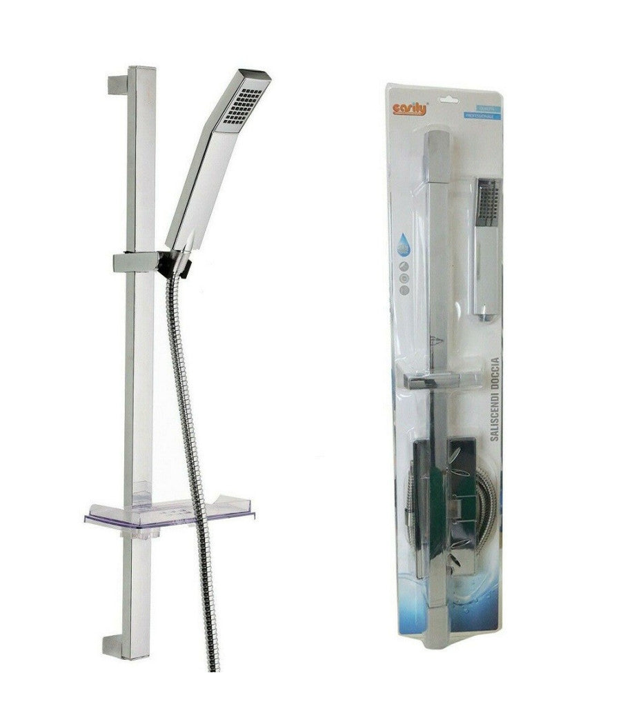 Asta Saliscendi Cromata Colonna Doccetta Con Saliscendi Portasapone 69136         2