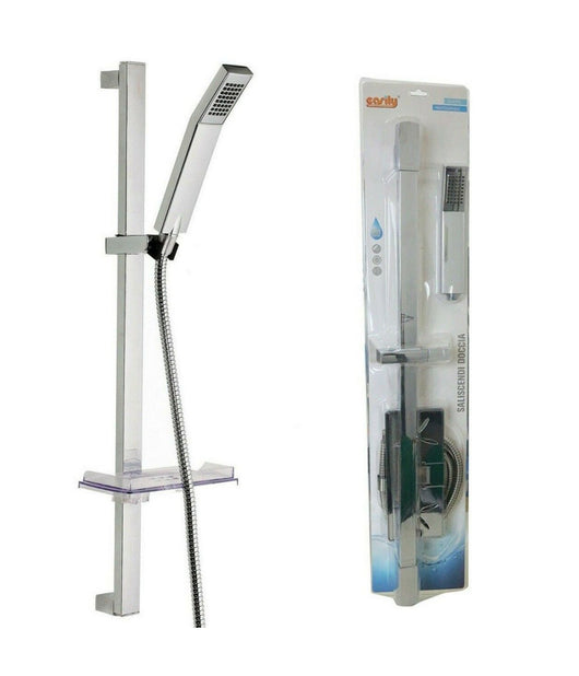 Asta Saliscendi Cromata Colonna Doccetta Con Saliscendi Portasapone 69136         2