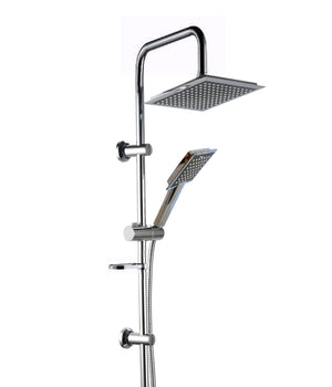 Asta Saliscendi Cromata Colonna Doccia Soffione Fisso Doccetta 9005v2         2