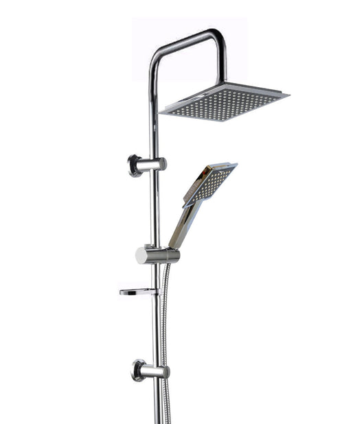 Asta Saliscendi Cromata Colonna Doccia Soffione Fisso Doccetta 9005v2         2