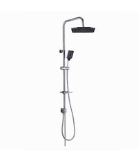 Asta Saliscendi Cromata Colonna Doccia Soffione Fisso Doccetta Portasapone 87307         