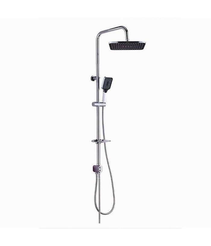 Asta Saliscendi Cromata Colonna Doccia Soffione Fisso Doccetta Portasapone 87307         