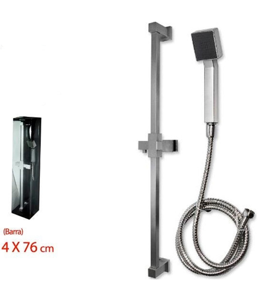 Asta Saliscendi Cromato Per Doccia Soffione Doccetta 1 Getto Laccio 1,5mt         
