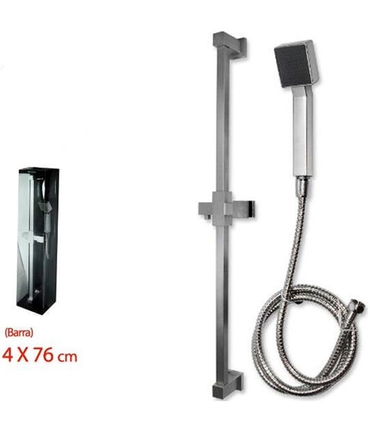 Asta Saliscendi Cromato Per Doccia Soffione Doccetta 1 Getto Laccio 1,5mt         
