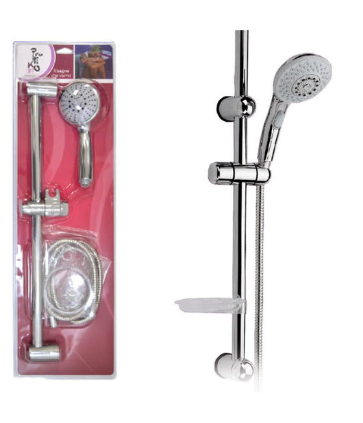 Asta Saliscendi Doccia Con Doccetta Regolabile Mod. Milano - Pratiko 048         2