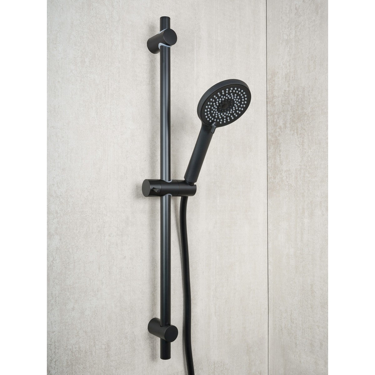 Asta saliscendi nera con doccetta multifunzione ermes