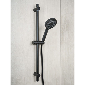 Asta saliscendi nera con doccetta multifunzione ermes