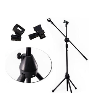 Asta Supporto Per Microfono Professionale Con Pinza Innesto Treppiedi Regolabile         