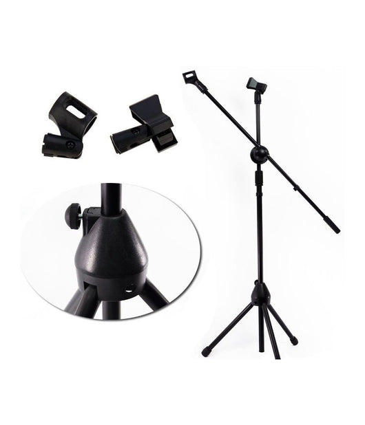 Asta Supporto Per Microfono Professionale Con Pinza Innesto Treppiedi Regolabile         