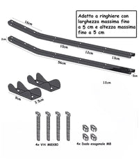 Aste Per Stendibiancheria Fisse Per Ringhiera Balcone Stendino Da Esterno Bracci         