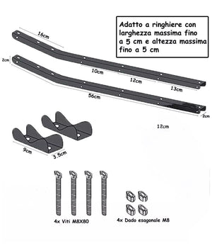Aste Per Stendibiancheria Fisse Per Ringhiera Balcone Stendino Da Esterno Bracci         