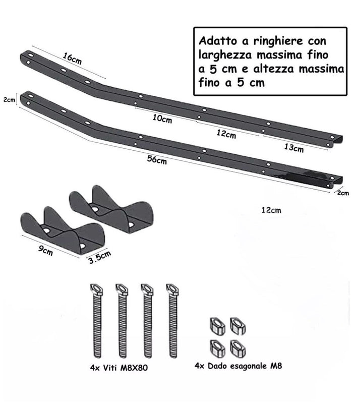 Aste Per Stendibiancheria Fisse Per Ringhiera Balcone Stendino Da Esterno Bracci         