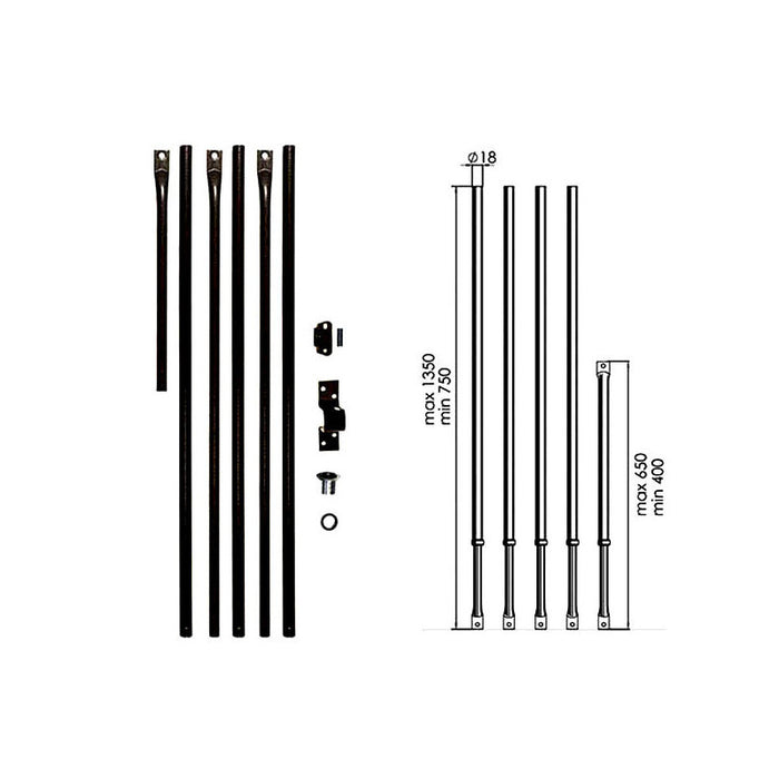 Aste Serrature Quintuplice Pz 5 100Q Moia