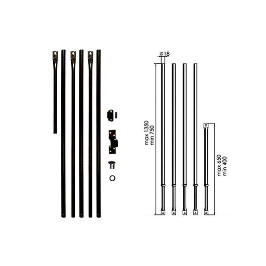 Aste Serrature Quintuplice Pz 5 100Q Moia