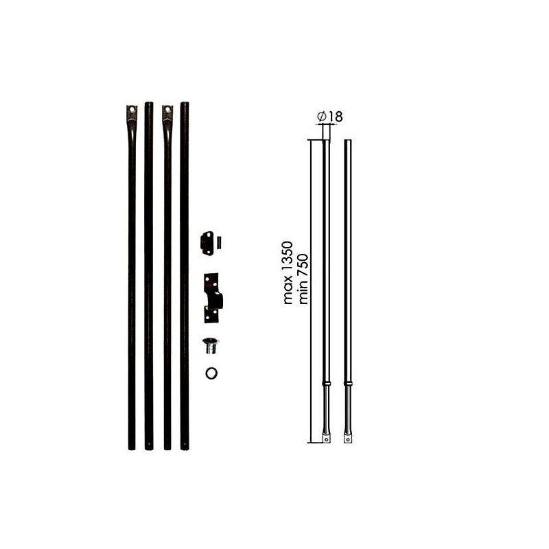 Aste Serrature Triplice Pz 2 100T Moia